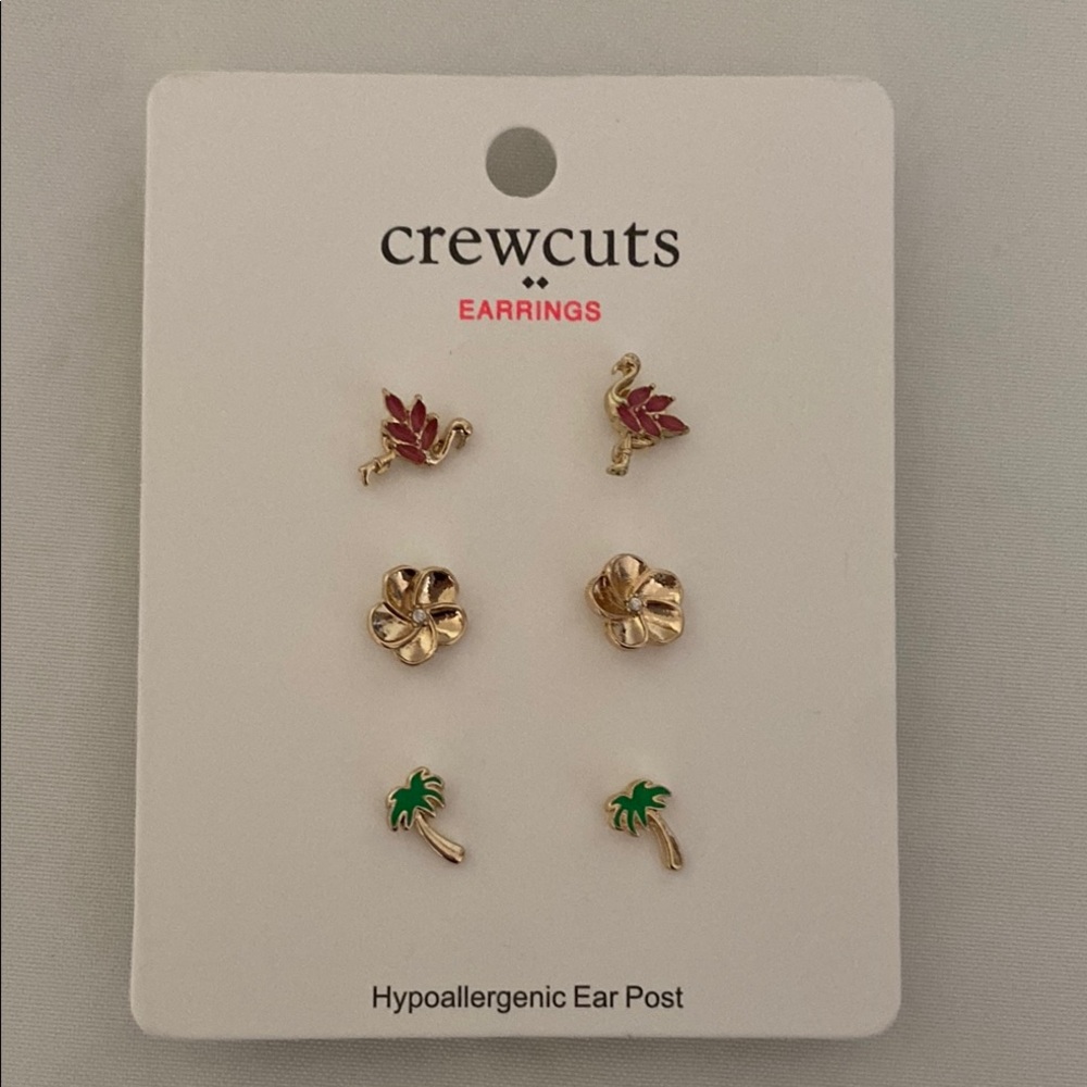 J Crewcuts Gold Summer Earrings Set